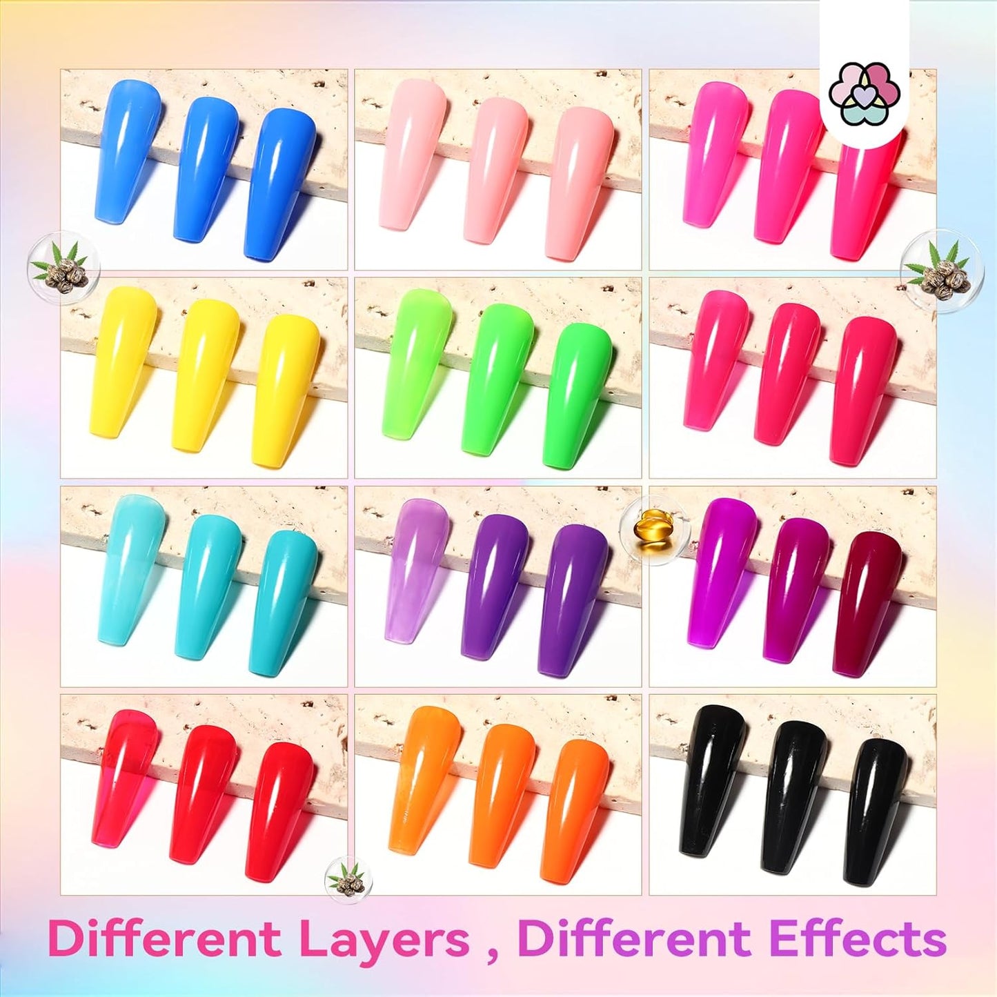 Cute Pastel Colors Quick-Dry Long Lasting Nail Polishes 5ML Bottles
